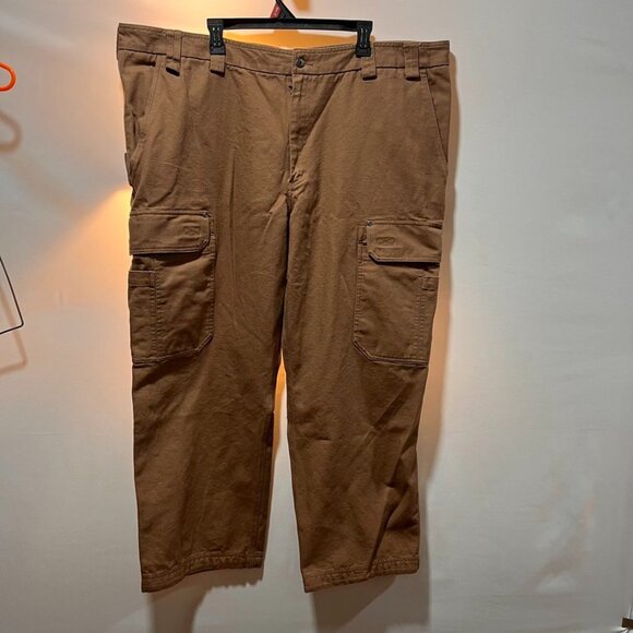 Duluth Trading Co Men’s Brown Cargo Fire Hose Work Pants Size 50x30 - Picture 4 of 6